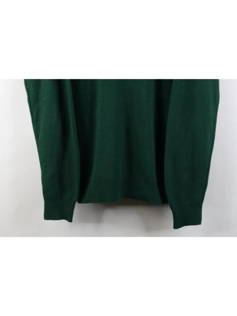 Vtg 90s Mens Large Blank The Masters Golf Golfing Knit V-Neck Sweater Green USA